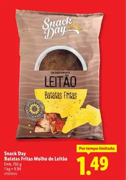 Lidl Snack Day Batatas Fritas Molho de Leitão promoção