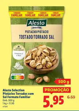 Lidl Alesto Selection Pistácios Torrados com Sal Formato Familiar promoção