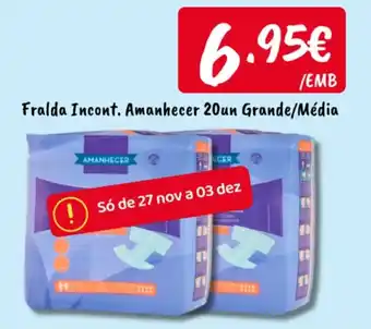 Ponto Fresco Fralda Incont. Amanhecer 20un Grande/Média promoção