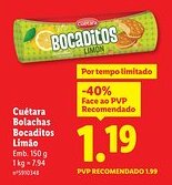 Lidl Cuétara Bolachas Bocaditos Limão promoção