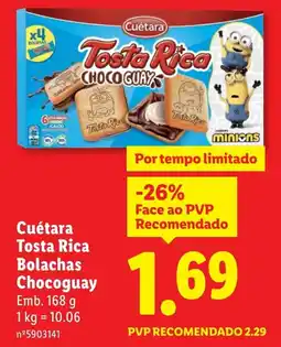 Lidl Cuétara Tosta Rica Bolachas Chocoguay promoção