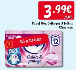 Ponto Fresco Papel Hig. Colhogar 3 folhas 12un rosa promoção