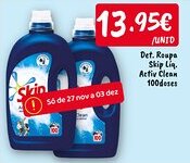 Ponto Fresco Det. Roupa Skip Liq. Activ Clean 100doses promoção