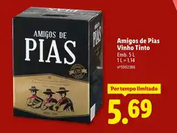 Lidl Amigos de Pias Vinho Tinto promoção