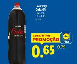 Lidl Freeway Cola 0% promoção