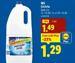 Lidl W5 Lixívia promoção