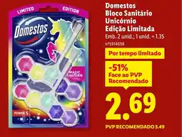 Lidl Domestos Bloco Sanitário Unicórnio Edição Limitada promoção