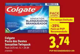 Lidl Colgate Pasta dos Dentes Sensation Twinpack promoção