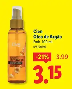 Lidl Cien Óleo de Argão promoção