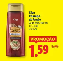 Lidl Cien Champô de Argão promoção