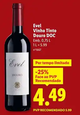 Lidl Evel Vinho Tinto Douro DOC promoção