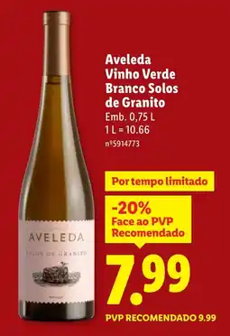 Lidl Aveleda Vinho Verde Branco Solos de Granito promoção