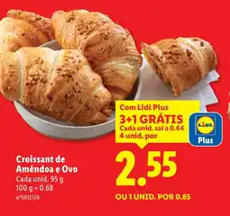 Lidl Croissant de Amêndoa e Ovo promoção