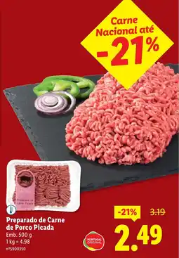 Lidl Preparado de Carne de Porco Picada promoção