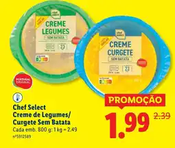 Lidl Chef Select Creme de Legumes/ Curgete Sem Batata promoção