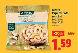 Lidl Alesto Caju Torrado sem Sal promoção