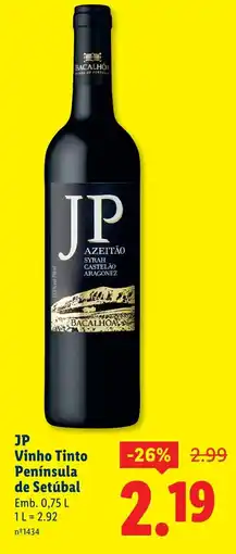 Lidl JP Vinho Tinto Península de Setúbal promoção