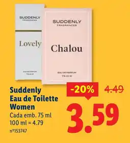 Lidl Suddenly Eau de Toilette Women promoção