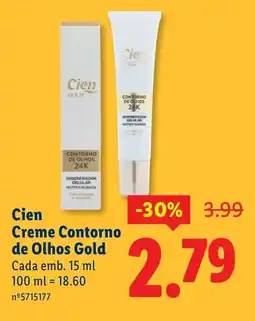 Lidl Cien Creme Contorno de Olhos Gold promoção