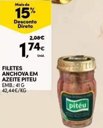 Continente Filetes Anchova em Azeite Piteu 41g promoção