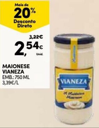 Continente Maionese Vianeza 750ml promoção