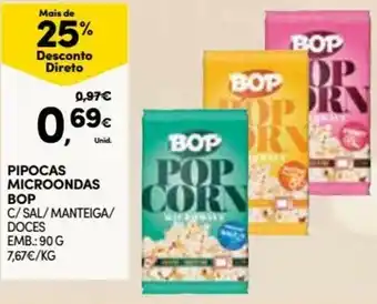 Continente Pipocas Microondas BOP 90g promoção