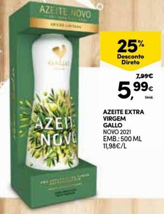 Continente Azeite Extra Virgem Gallo 500ml promoção