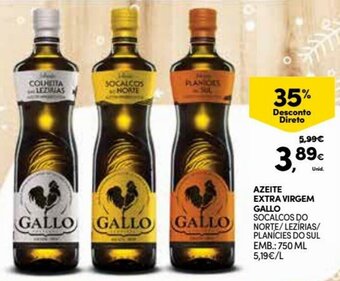 Continente Azeite Extra Virgem Gallo 750ml promoção