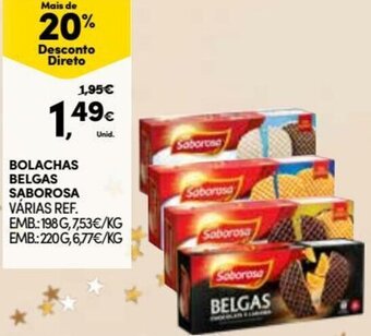Continente Bolachas Belgas Saborosa 198g promoção