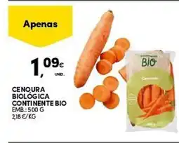 Continente Cenoura biologica continente bio promoção