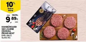 Continente Hamburguer 100% carne chakall prime meat promoção