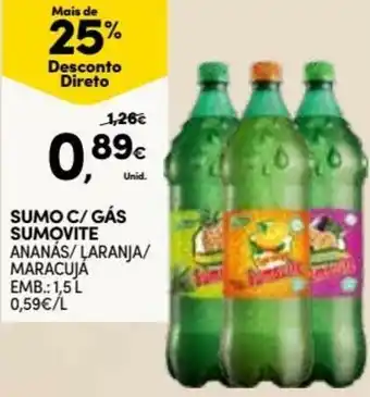 Continente Sumo C/ Gás Sumotive 1,5L promoção