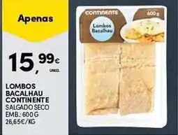 Continente Lombos bacalhau continente salgado seco promoção