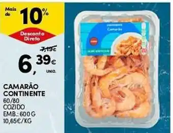 Continente Camarão continente promoção