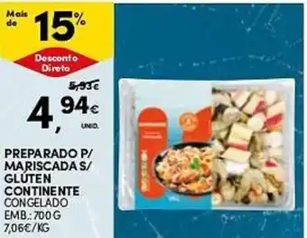 Continente Preparado p/ mariscadas/ glúten continente promoção