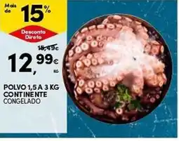 Continente Polvo 1,5 a 3 kg continente congelado promoção