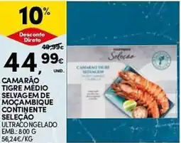 Continente Camarão tigre médio selvagem de moçambique continente seleção ultracongelado promoção
