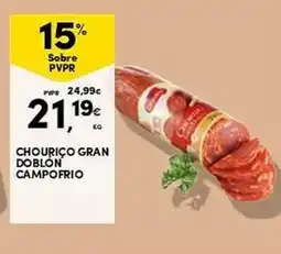 Continente Chourico gran doblon campofrio promoção