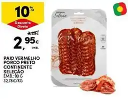 Continente Paio vermelho porco preto continente seleção promoção