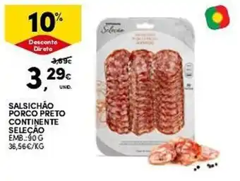Continente Salsichão porco preto continente seleção promoção