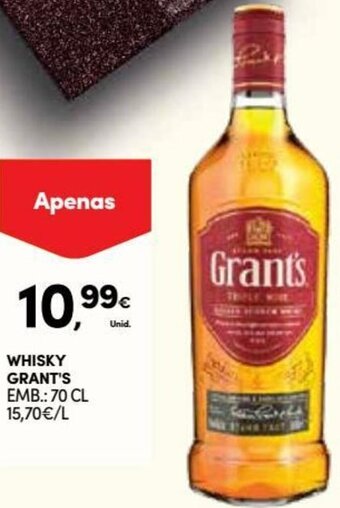 Continente Whisky Grant's 70cl promoção