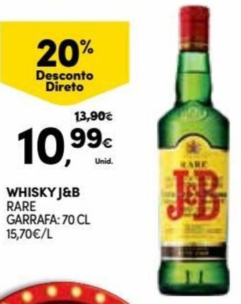 Continente Whisky J&B 70cl promoção