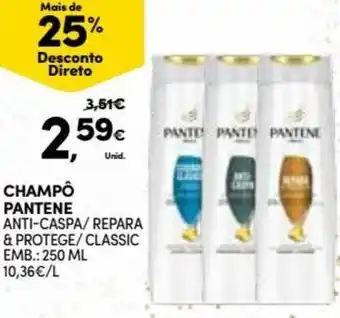 Continente Champô Pantine 250ml promoção