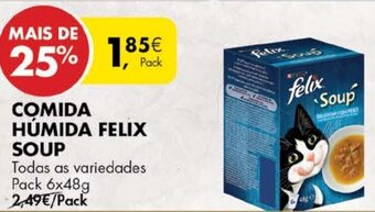 Pingo Doce Comida Húmida Felix Soup 6 x 48g promoção