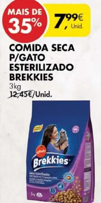 Pingo Doce Comida Seca P/Gato Esterilizado Brekkies 3kg promoção