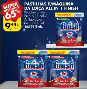 Pingo Doce Pastilhas p/Máquina da Loiça All In 1 Finish 88 Unid promoção