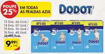 Pingo Doce Fraldas Azul Dodot promoção