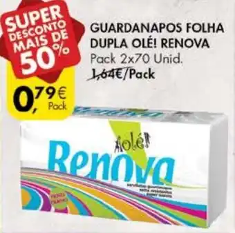 Pingo Doce Guardanapos Filha Dupla Olé! Renova 2 x 70 Unid promoção