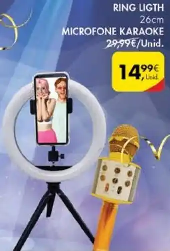 Ring Light 26cm Microfone Karaoke