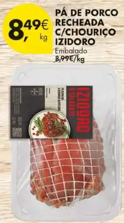 Pingo Doce Pá de porco recheada c/chouriço izidoro embalado promoção